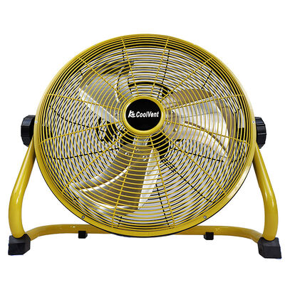 Ventilateur d'aérage industriel de recharge de C.C fan portative jaune/noire de 12inch de plancher de position
