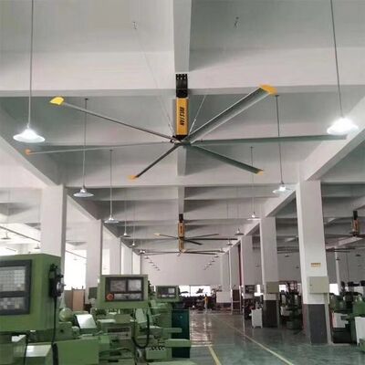 Fan de plafond industrielle de KCoolVent HVLS grande pour le grand espace, moteur de la boîte de vitesse 1.5kW, pales de ventilateur d'alliage d'aluminium
